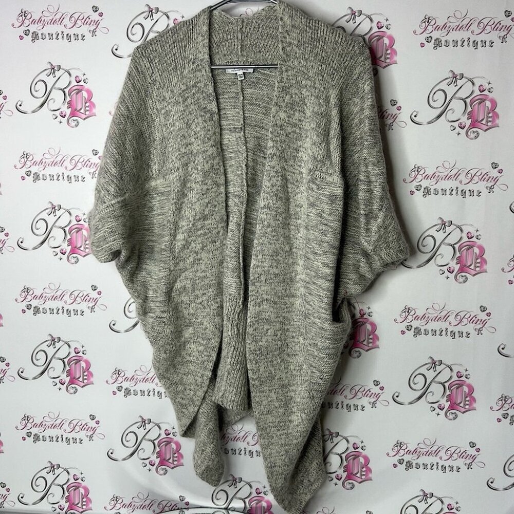 Babaton cardigan Italian mohair blend open front Heather Gray Women's Cardigan